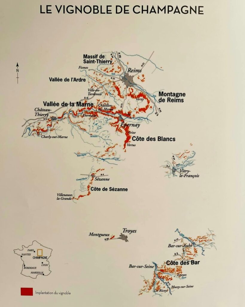 Anbauregionen Champagner